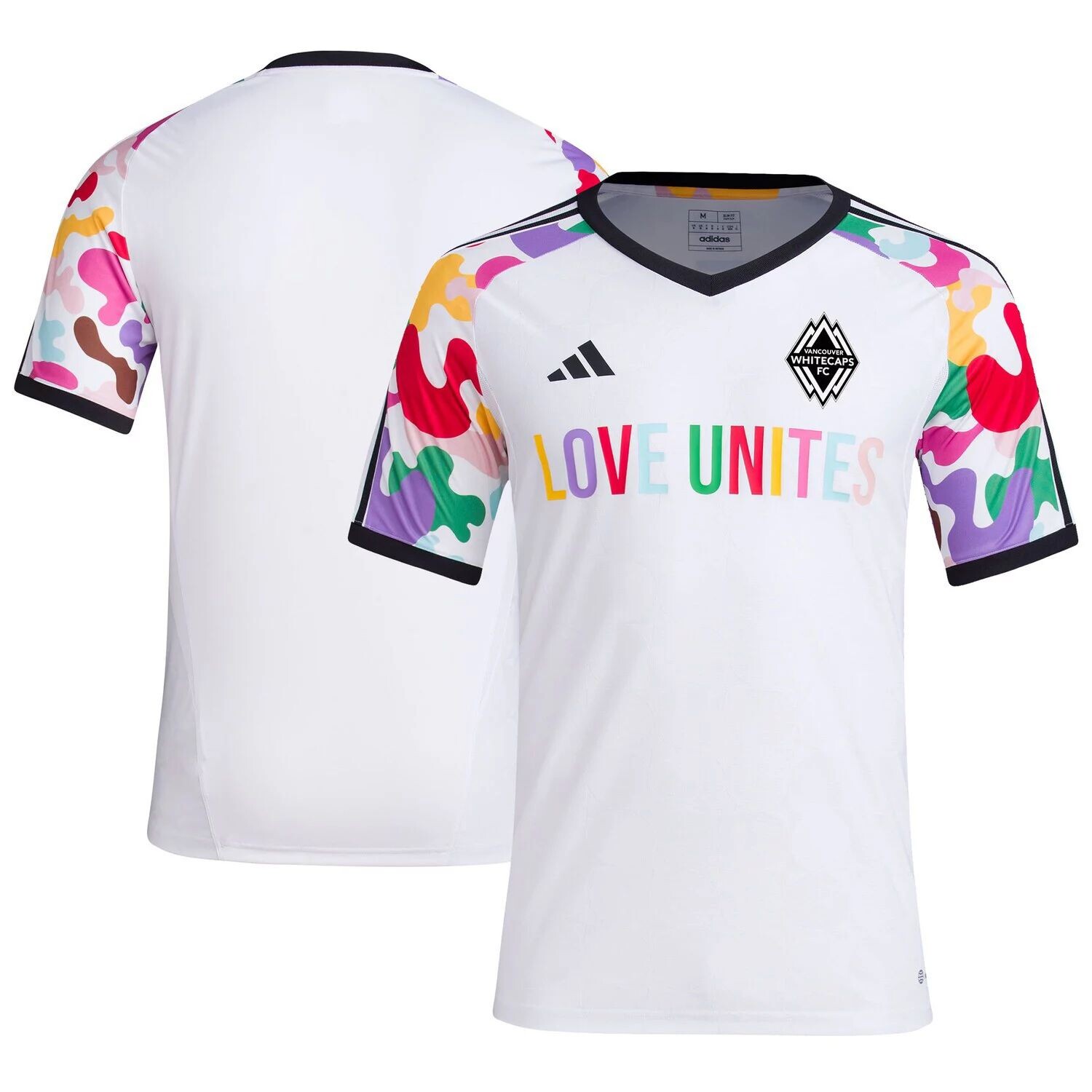 

Мужская белая предматчевая футболка Vancouver Whitecaps FC 2023 Pride adidas, Белый
