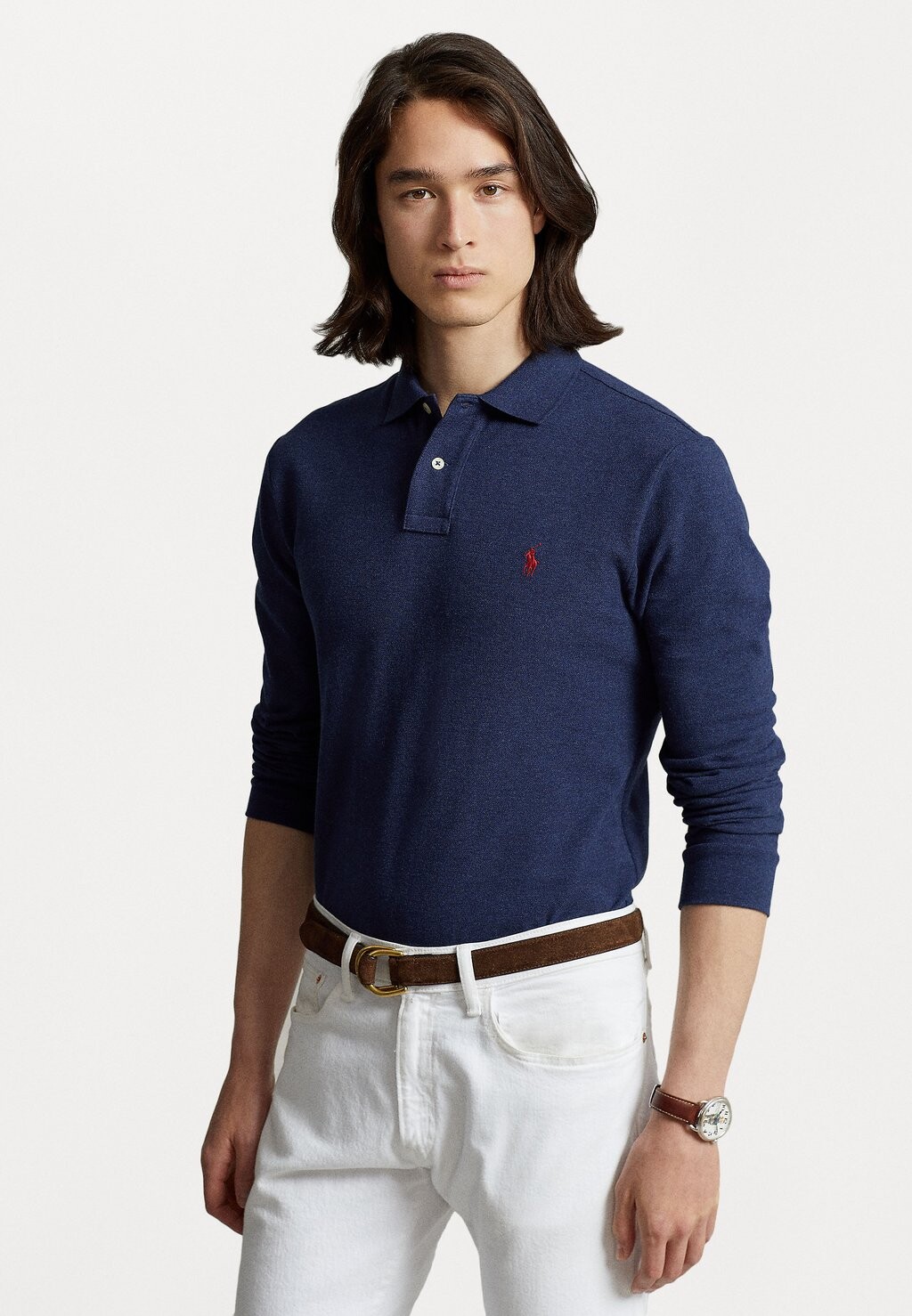 

Топ с длинными рукавами Polo Ralph Lauren, темно-синий