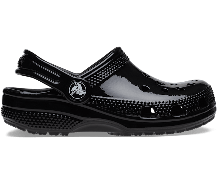 Классические блестящие сабо Crocs для малышей, цвет Black универсальные сабо crocs для малышей цвет black gum