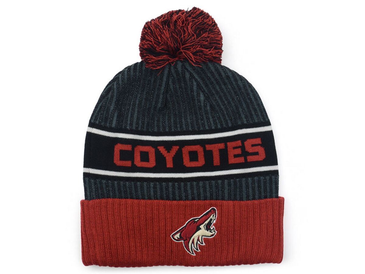 

Вязаная шапка с помпоном в раздевалке Arizona Coyotes 2020 Authentic NHL Headwear