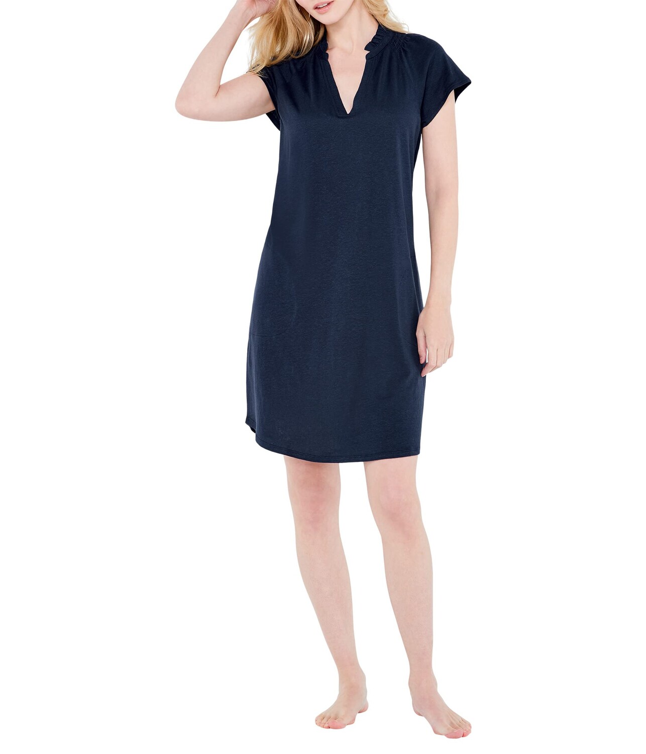 

Платье NIC+ZOE, Short Sleeve Ruffle V Dress