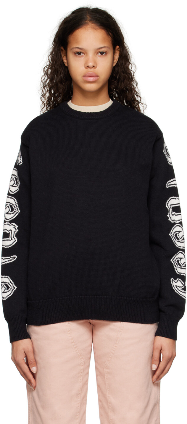 

Черный свитер интарсия Stüssy