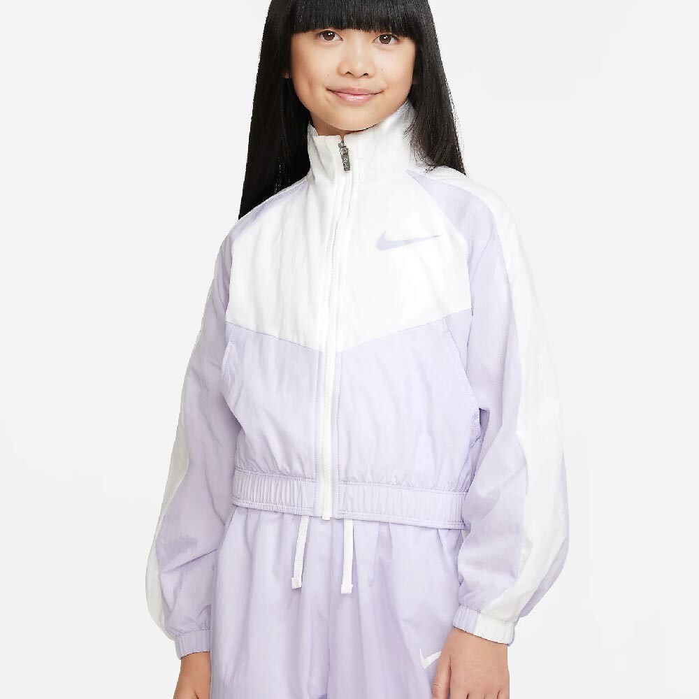 

Куртка Nike Sportswear Woven Older Girls, светло-фиолетовый/белый