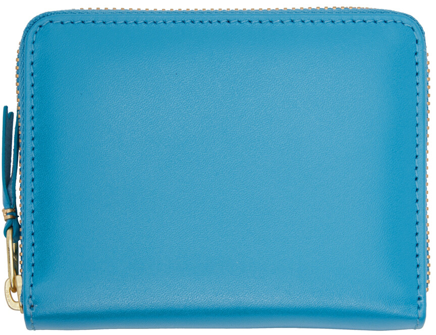 

Синий кожаный футляр для карт на молнии Multicard Comme des Garçons Wallets