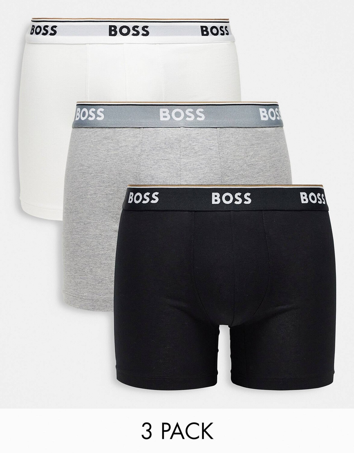 

Комплект из 3 трусов-боксеров белого/серого/черного цвета BOSS Bodywear