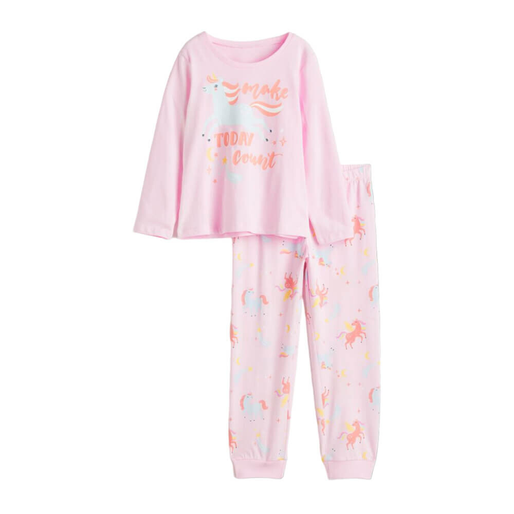 

Пижамы из джерси H&M Unicorns, розовый