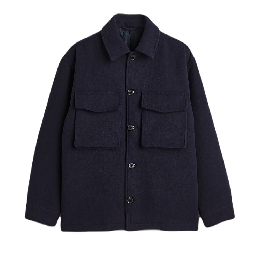 

Жакет H&M Wool-blen, темно-синий