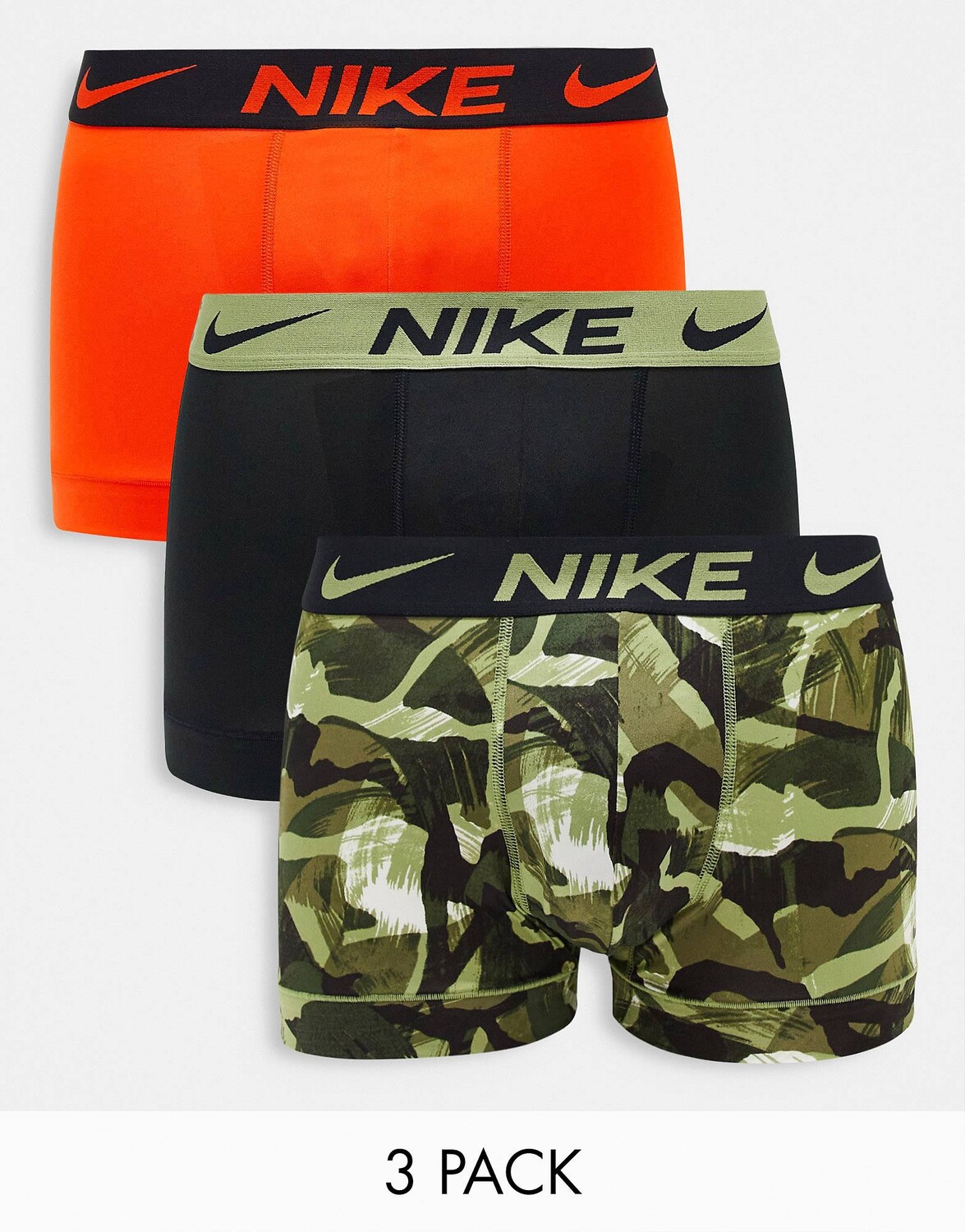 

Набор из 3 боксеров Nike оранжевого/черного/камуфляжного цвета