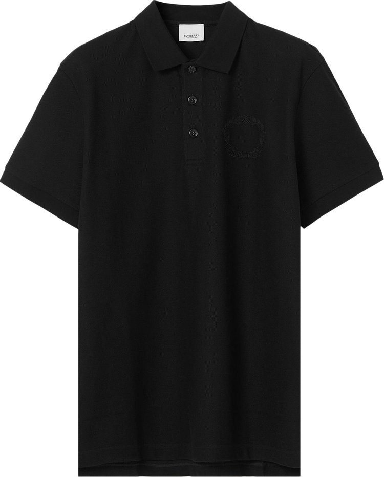 Burberry Embroidered Oak Leaf Crest Piqu Polo Shirt