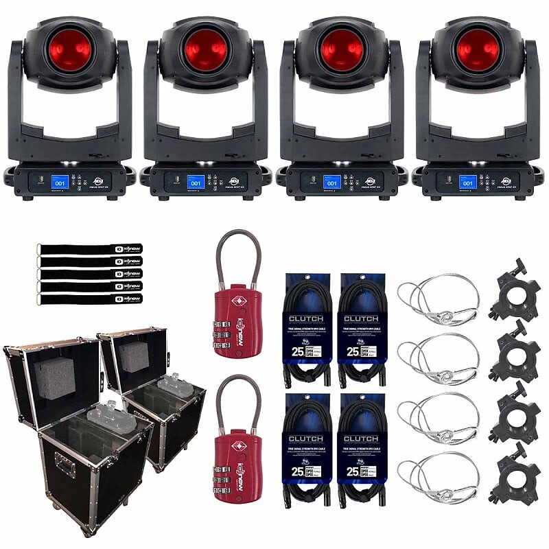 

American DJ Focus Spot 6Z Professional DMX LED Moving Heads 4 Pack с дорожными чехлами American DJ Focus Spot 6Z Professional DMX LED Moving Heads 4 Pack w Road Cases