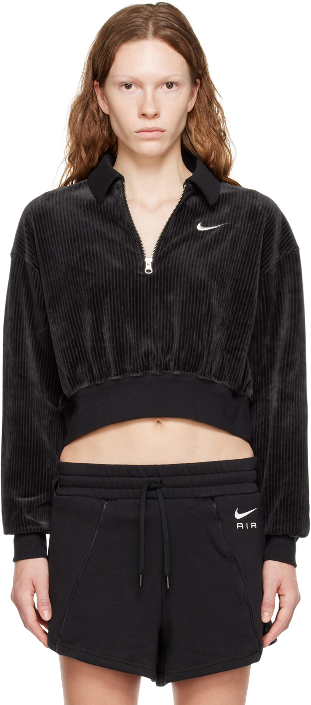 

Черная укороченная футболка-поло Sportswear Nike