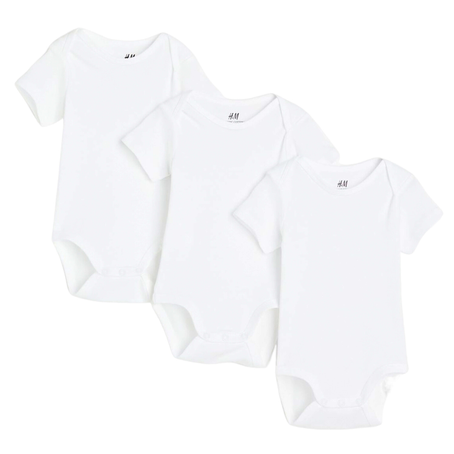 

Комплект боди H&M Short-sleeved, 3 штуки, белый