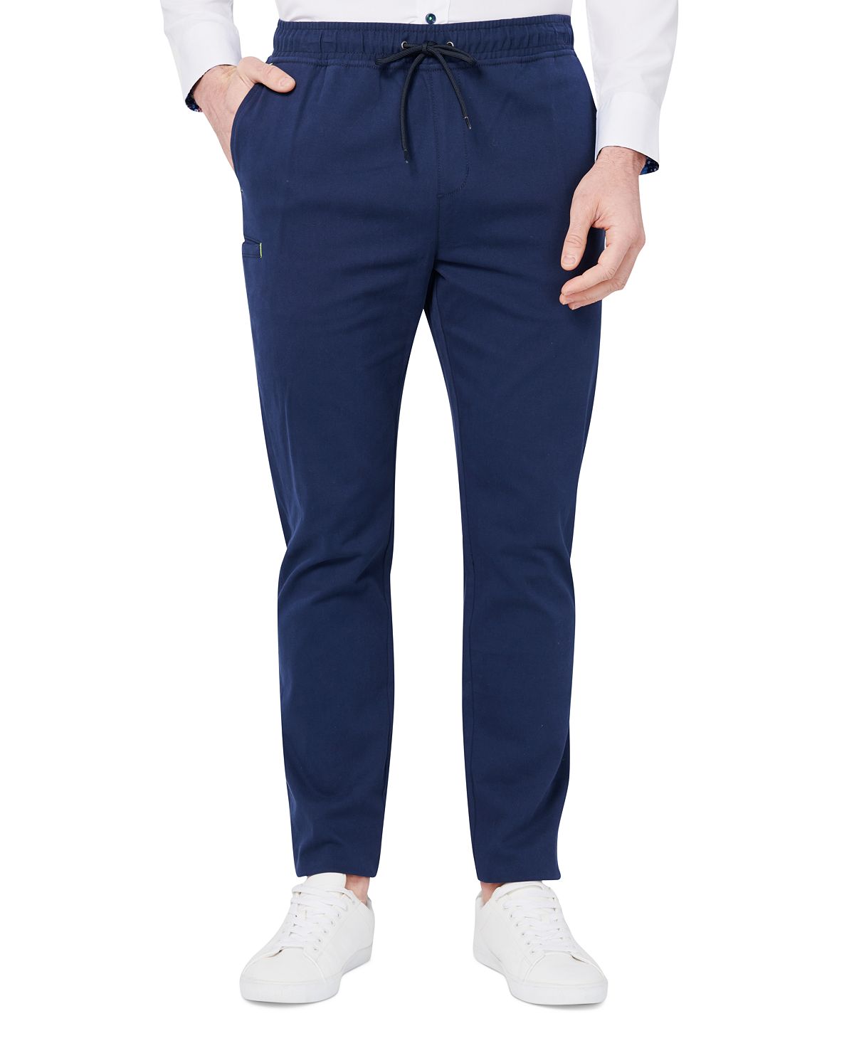 цена Мужские темно-синие брюки с кулиской Society of Threads, синий