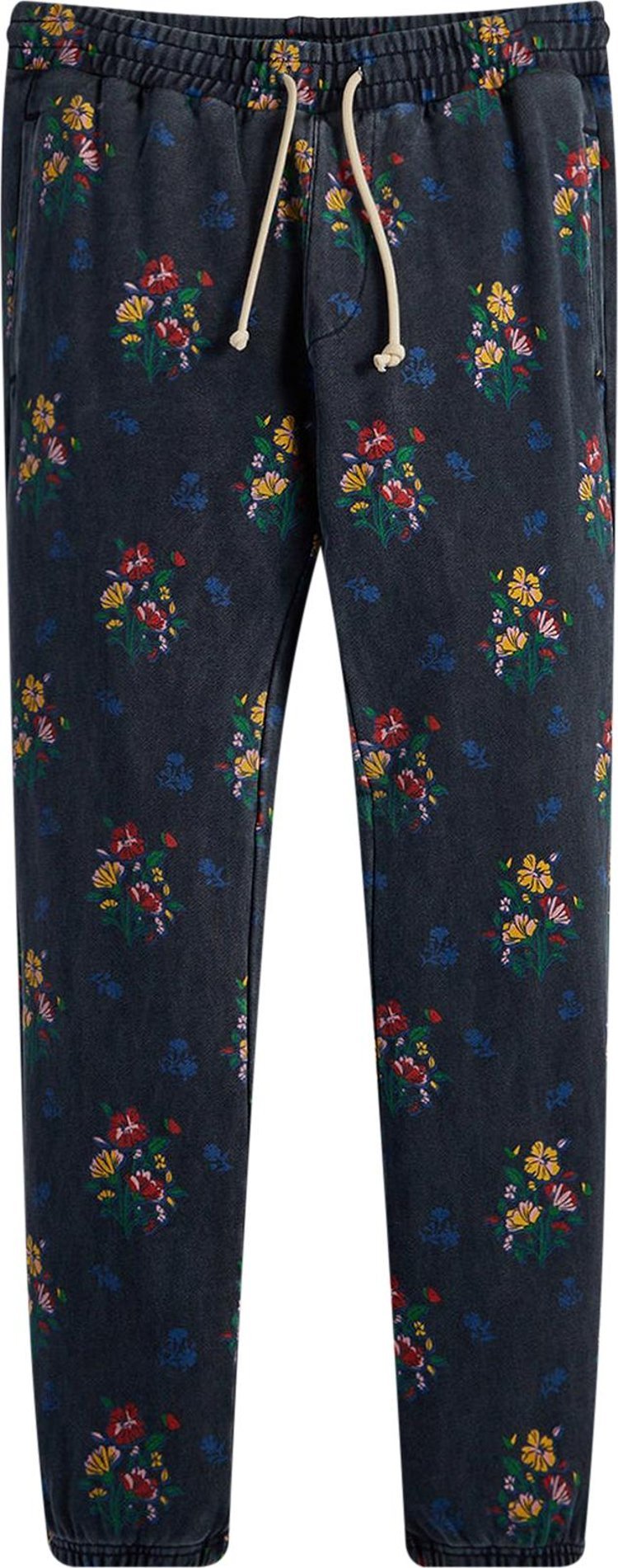 Спортивные брюки Kith Begonia Floral Williams I Sweatpant 'Nocturnal', синий - фото