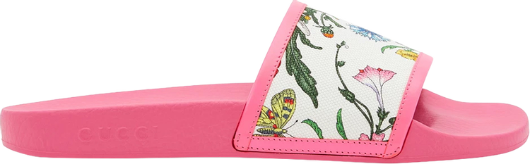 Сандалии Gucci Wmns Pursuit Pool Slide Pink Floral, розовый - фото