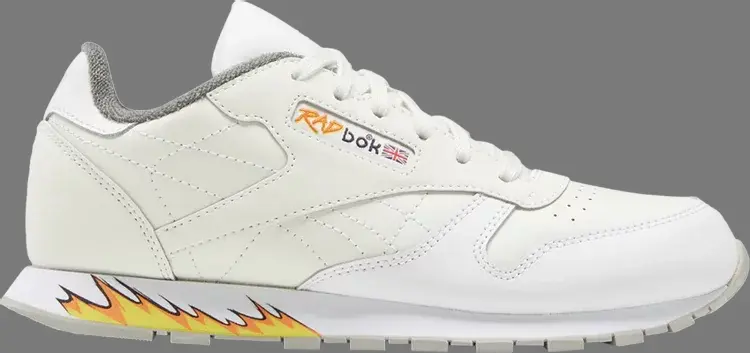 

Кроссовки power rangers x classic leather big kid 'major funky' Reebok, белый