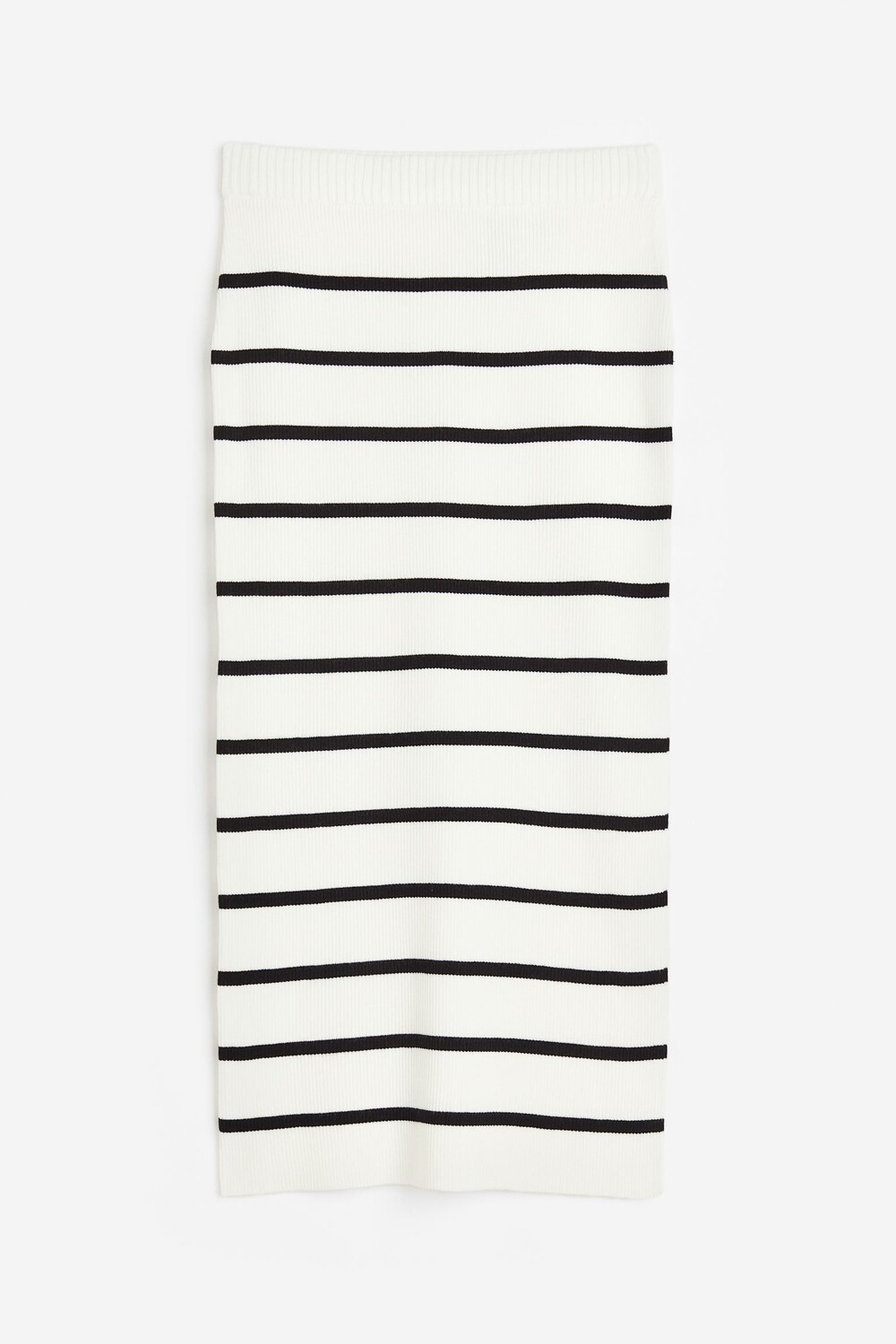

Юбка H&M Rib-knit Pencil, кремовый/черный