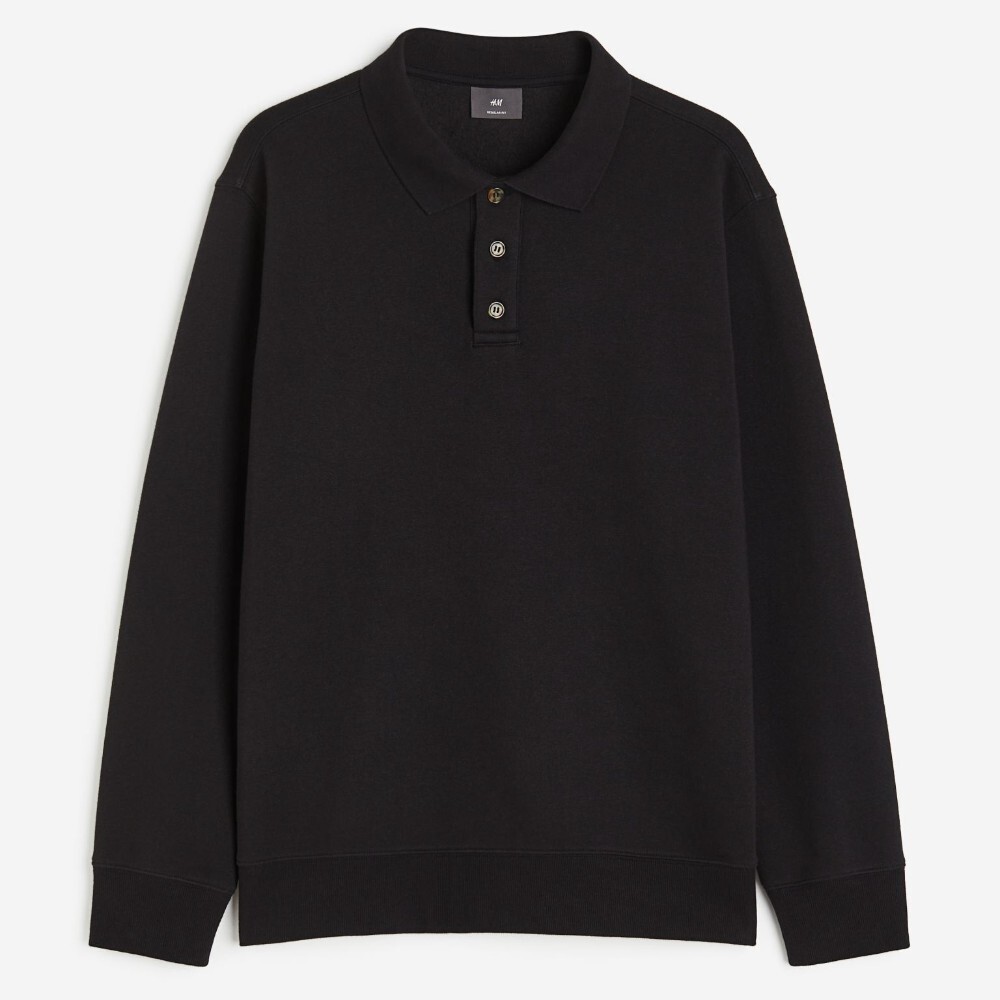 

Футболка поло H&M Regular Fit, черный