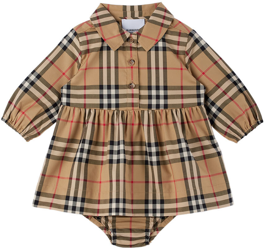 

Бежевое платье и шаровары Baby Olivetta для малышей Burberry