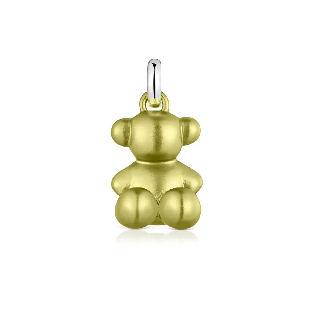 

Подвеска Tous Medium Steel Bear Bold Bear, серебро/сталь/светло-зеленый