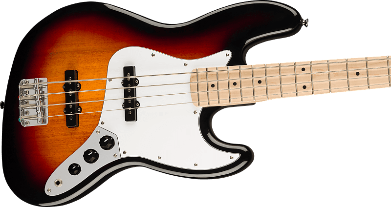 Squier Affinity Series Jazz Bass White Pickguard 3-Color Sunburst цена и фото