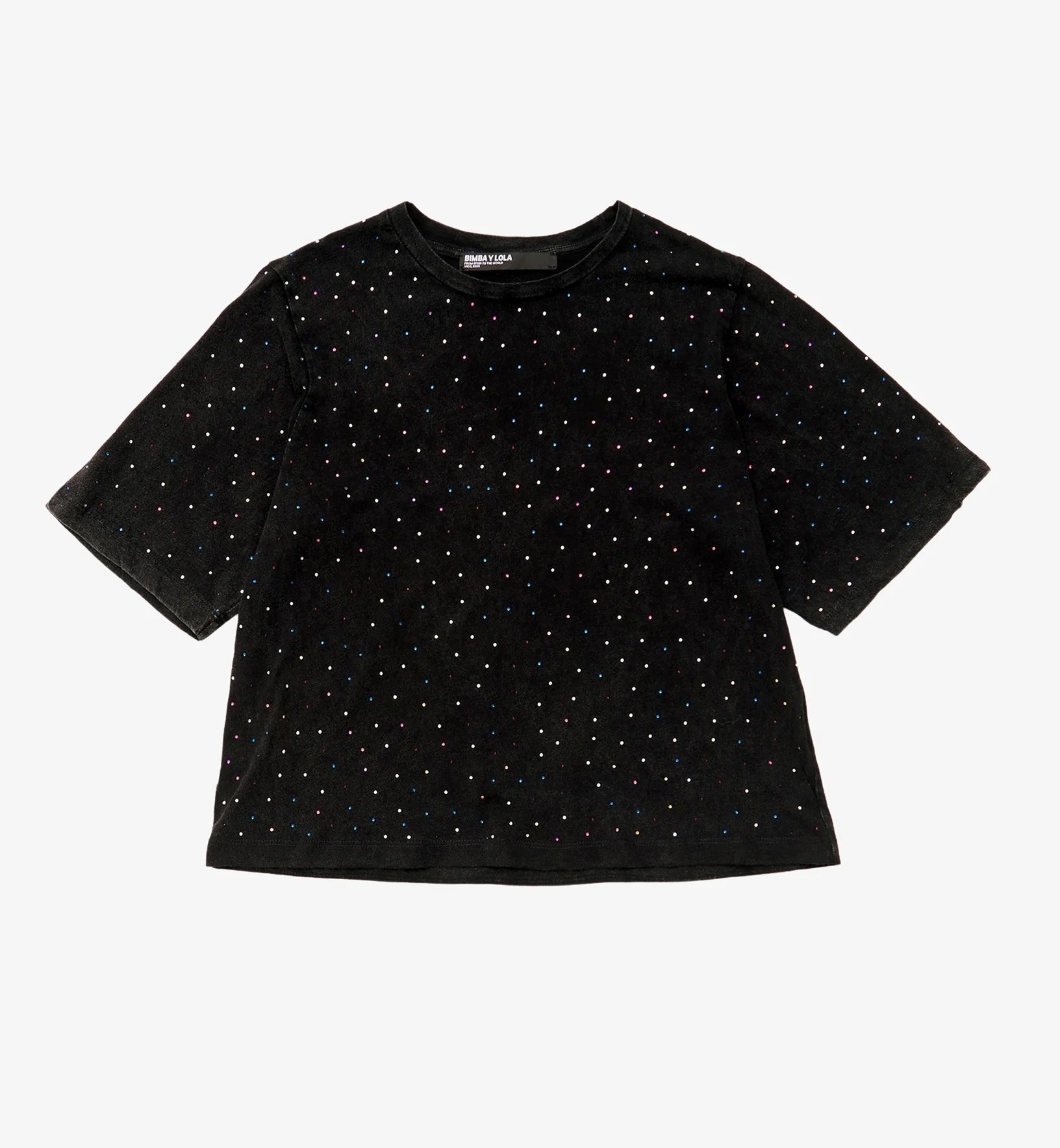 

Футболка Bimba Y Lola Stones Boxy Print, черный