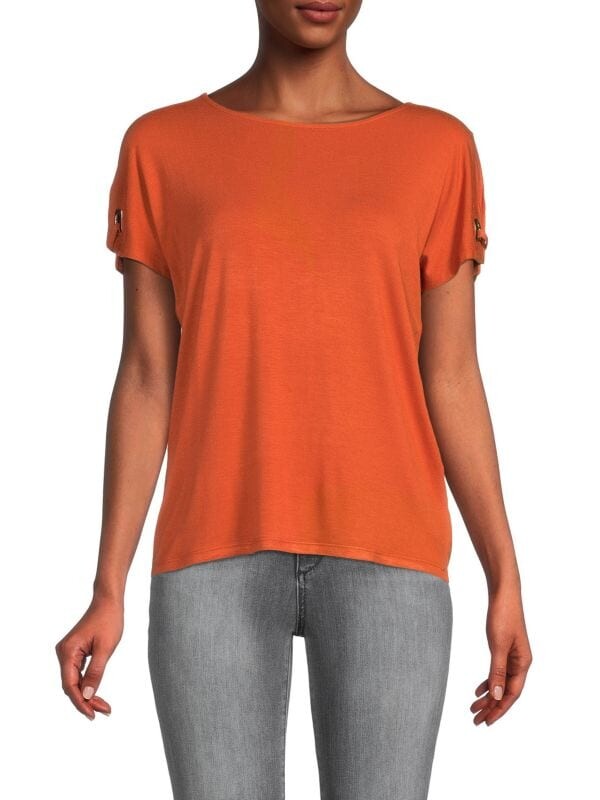 

Топ Carmen Marc Valvo с открытыми плечами, spicy orange