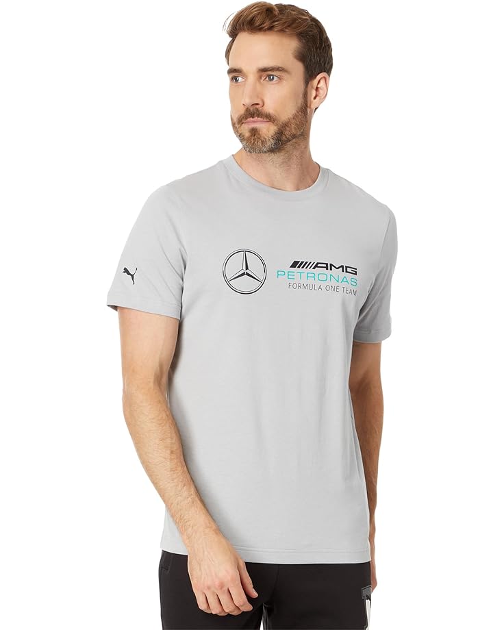 Футболка PUMA Mercedes AMG Petronas Essentials Logo, серебряный puma x mercedes amg petronas f1 printed logo