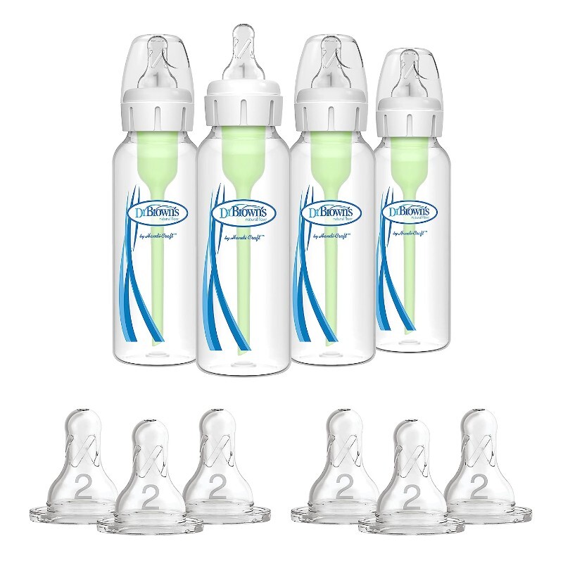

Бутылочки для кормления 4 шт. по 250 мл. + 6 сосок, Dr. Brown’s Anti-Colic