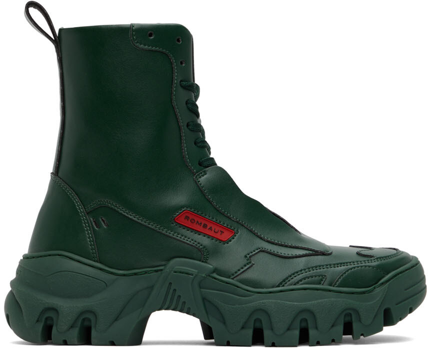 

Эксклюзивные зеленые высокие кроссовки SSENSE Boccaccio II Rombaut