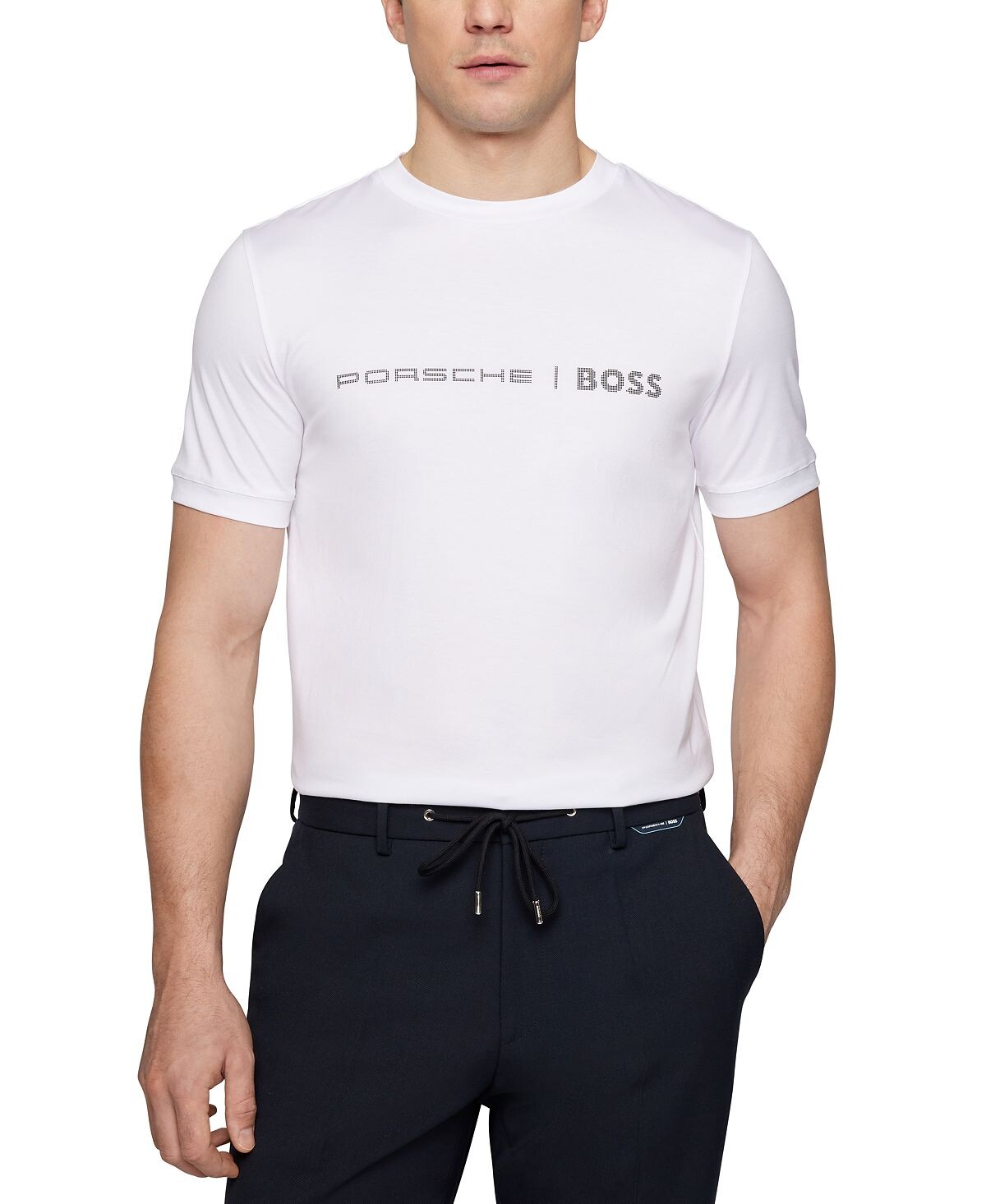 

Мужская приталенная футболка boss Hugo Boss, белый