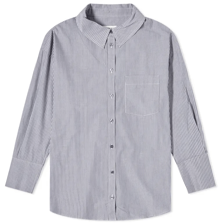 Рубашка Anine Bing Mika Oversized Striped, серый