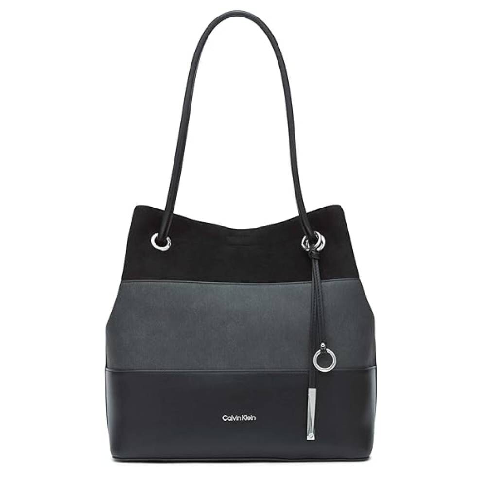 

Сумка-тоут Calvin Klein Gabrianna Bubble Lamb North, черный/серебристый