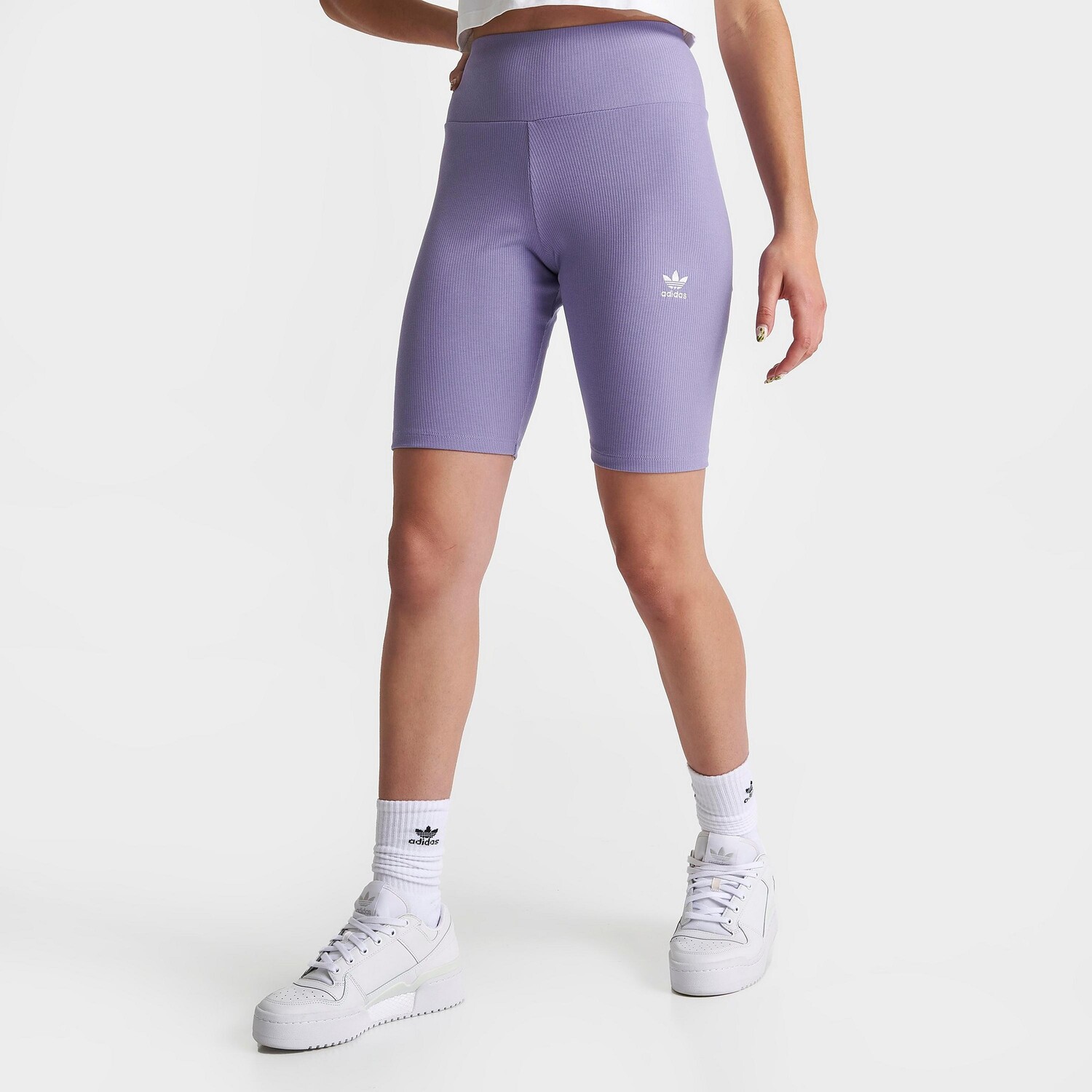 

Женские короткие байкерские леггинсы Adidas Originals Adicolor Essentials, фиолетовый