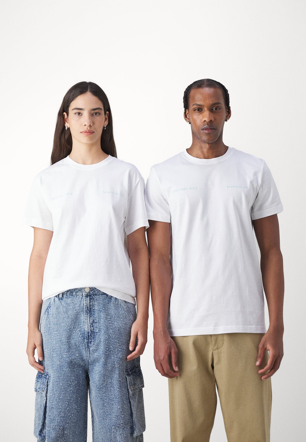 Футболка с принтом Big Box Logo Tee Unisex Calvin Klein Jeans, цвет bright white футболка с принтом logo unisex calvin klein jeans цвет white