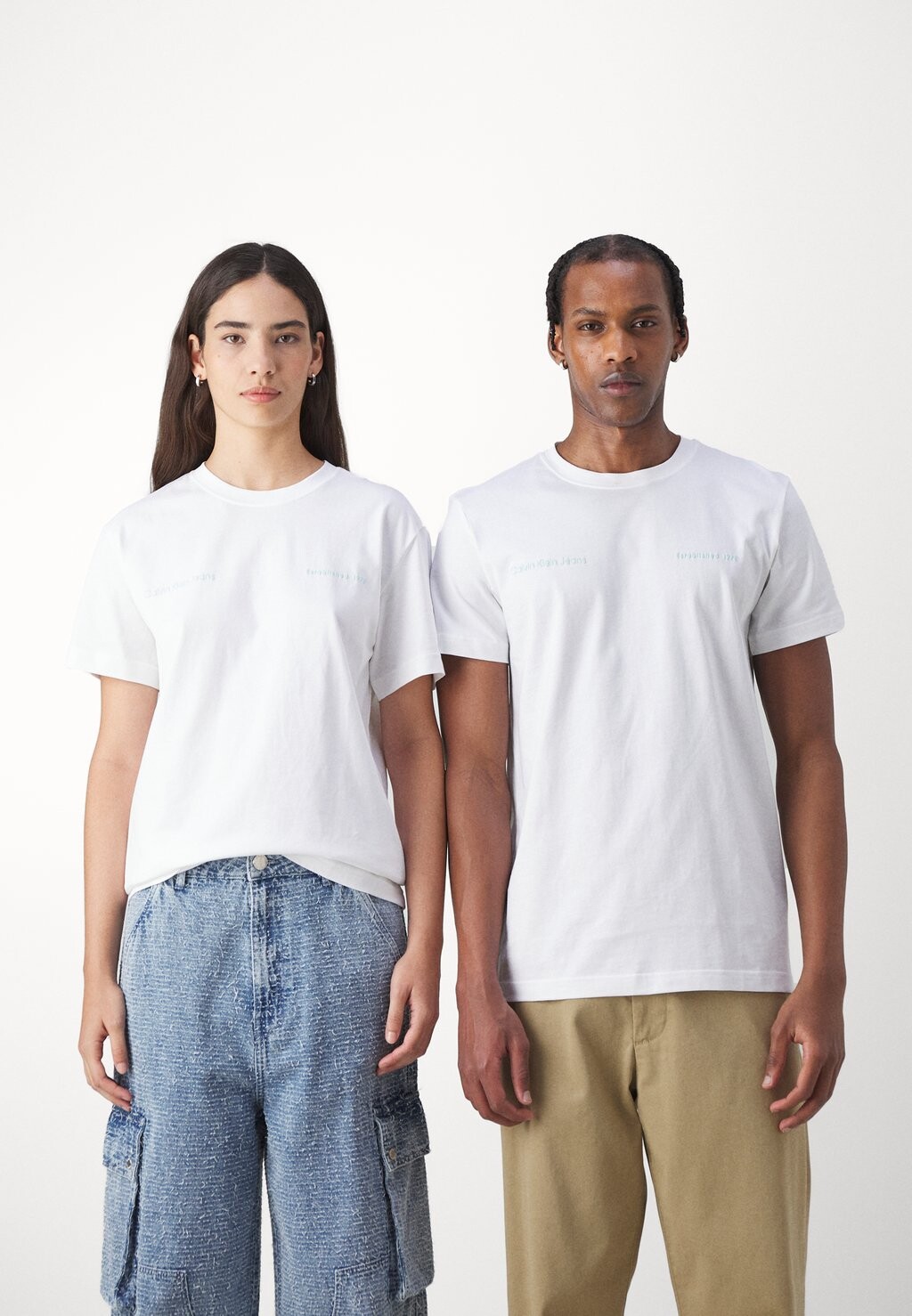 Футболка с принтом Big Box Logo Tee Unisex Calvin Klein Jeans, цвет bright white футболка с принтом scattered urban back graphic tee unisex calvin klein jeans цвет bright white