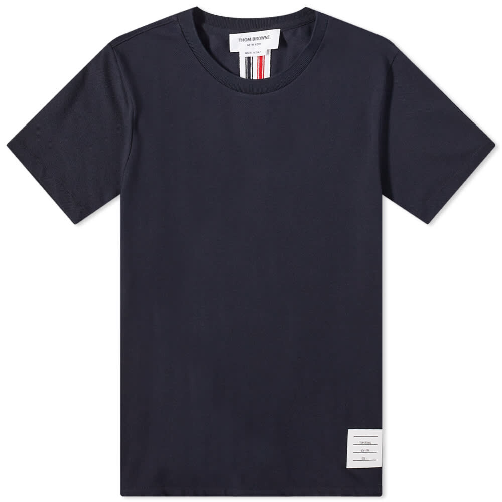 

Футболка Thom Browne Back Stripe Pique Tee, Черный