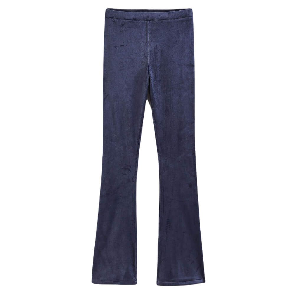 

Брюки H&M Flared Velour, темно-синий