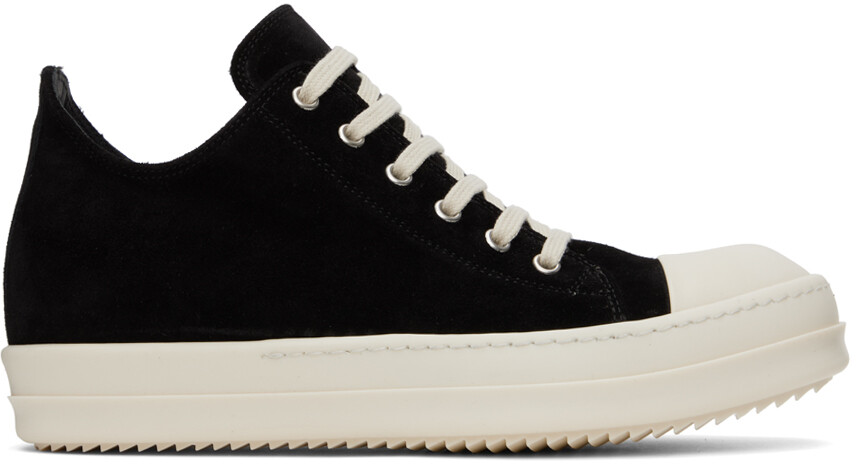 

Черные замшевые низкие кеды Rick Owens