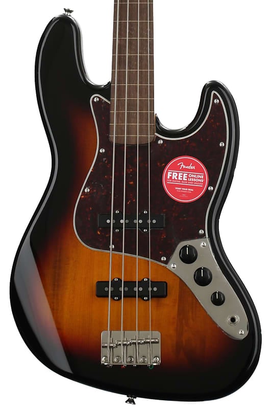 Squier Classic Vibe '60s Fretless Jazz Bass - 3-Tone Sunburst 0374531500 - фото