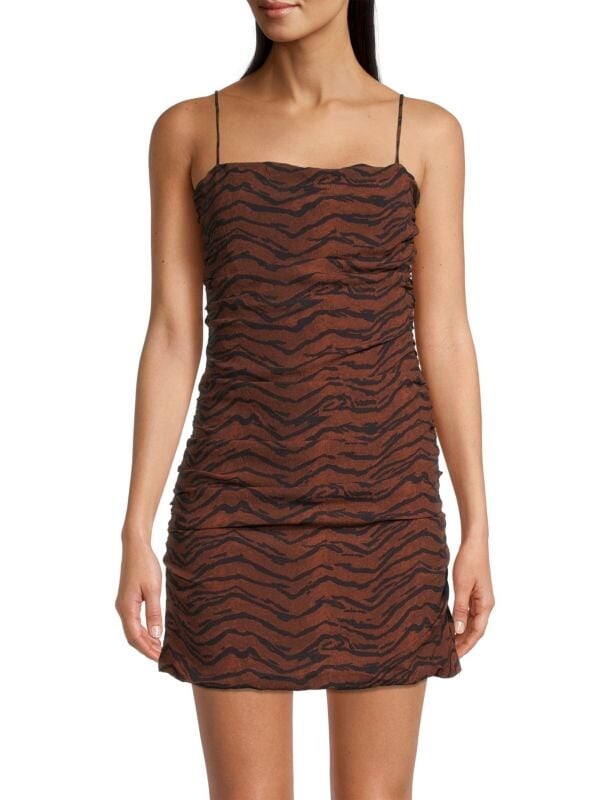 

Мини-платье ронни WeWoreWhat Brown multi