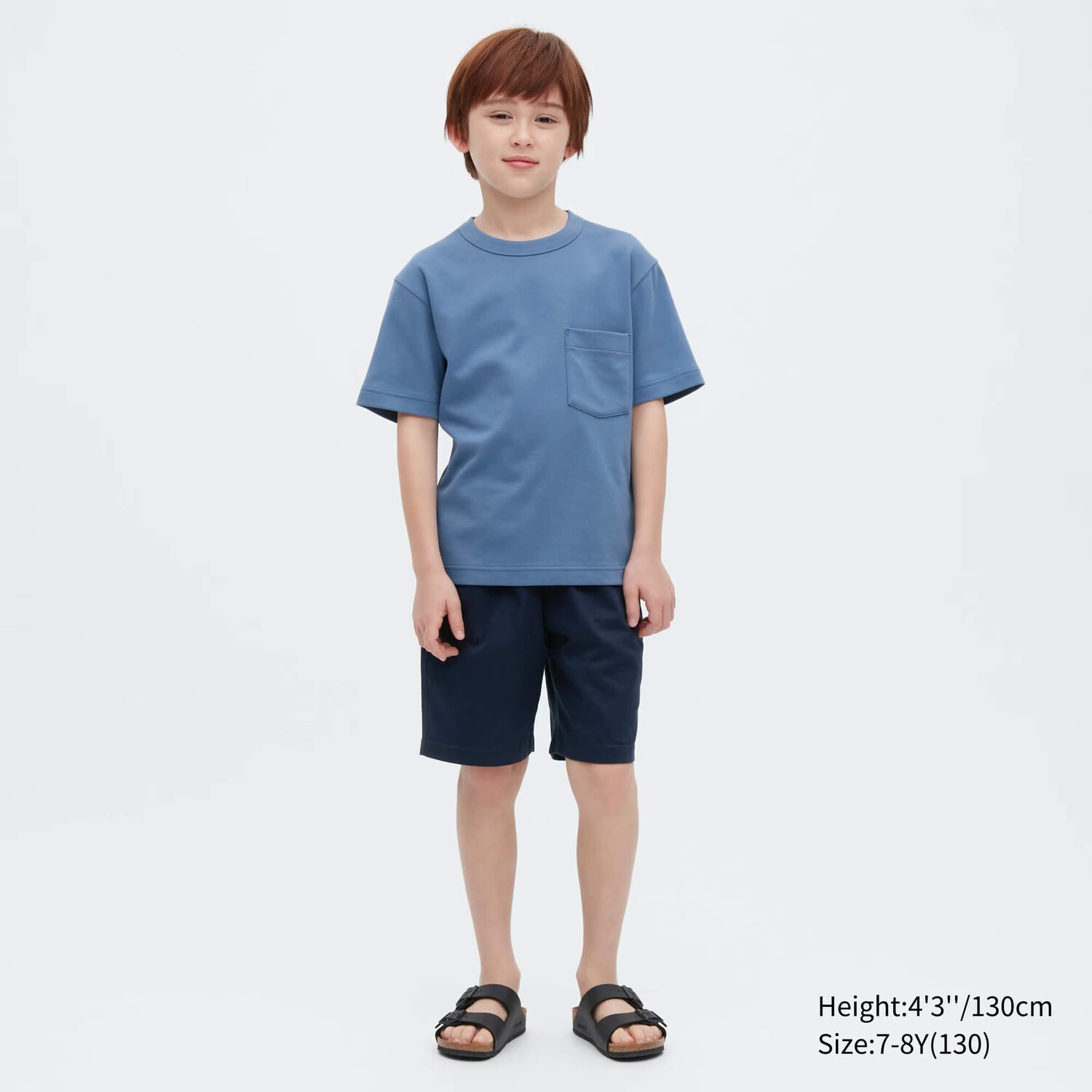 

Футболка Uniqlo Kids U Airism Cotton Crew Neck Short Sleeved, синий