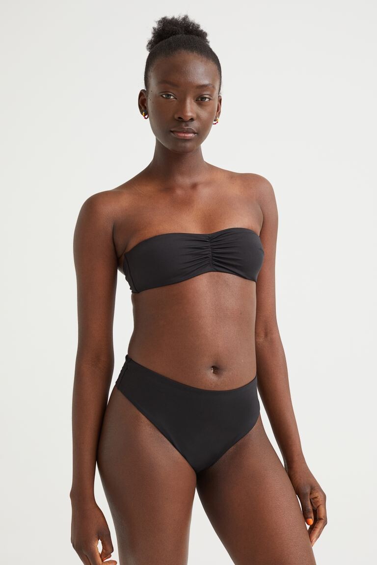 

Мягкий лиф бикини-бандо H&M, черный