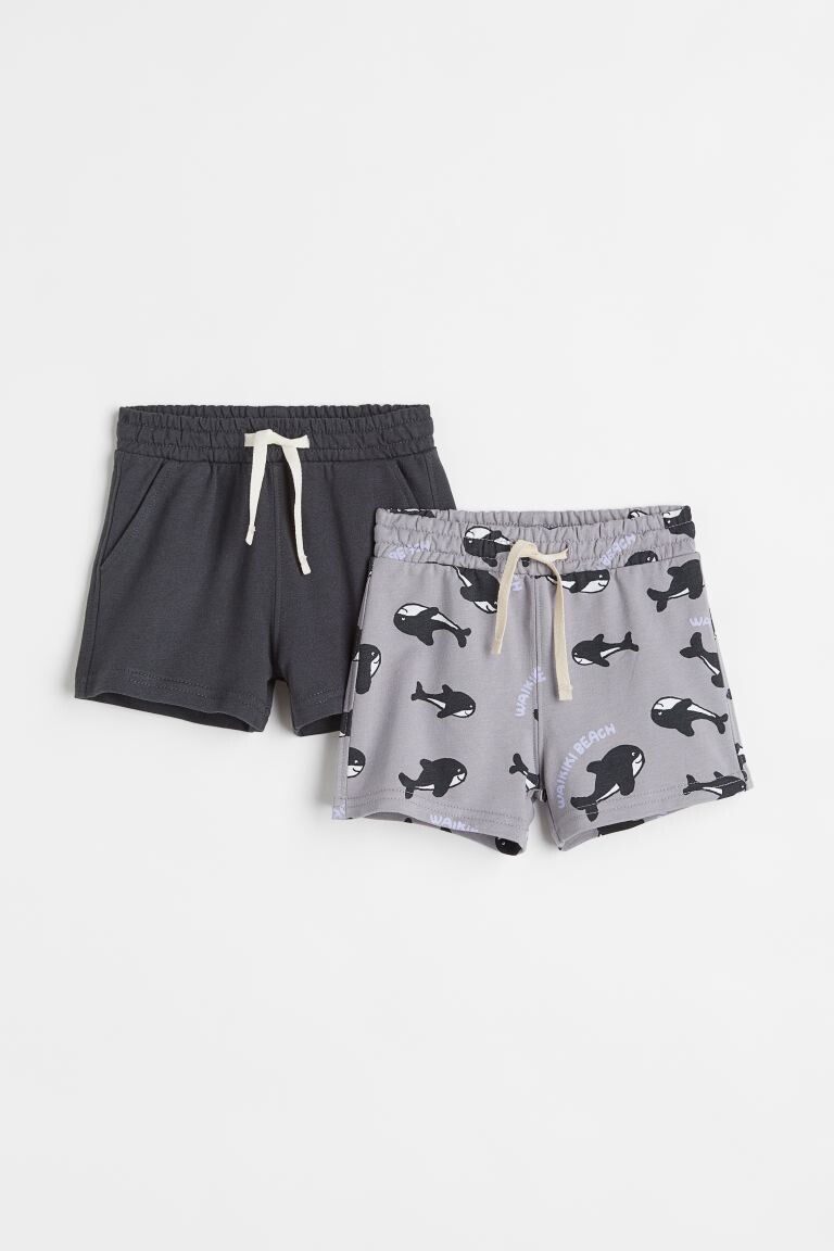 

Комплект из двух спортивных шорт H&M, светло-серый/косатка