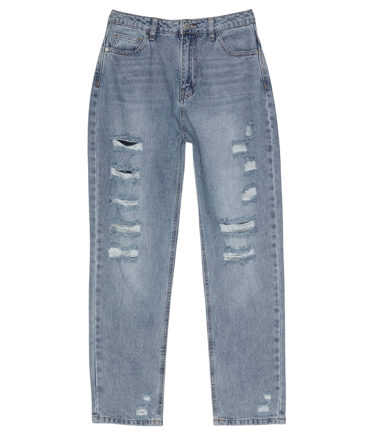 

Джинсы HABITUAL girl, High-Rise Straight Leg Jeans in Medium Stone