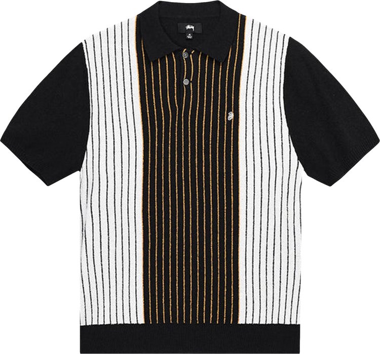 

Свитер Stussy Textured Short-Sleeve Polo Sweater 'Black Stripe', разноцветный, Черный, Свитер Stussy Textured Short-Sleeve Polo Sweater 'Black Stripe', разноцветный