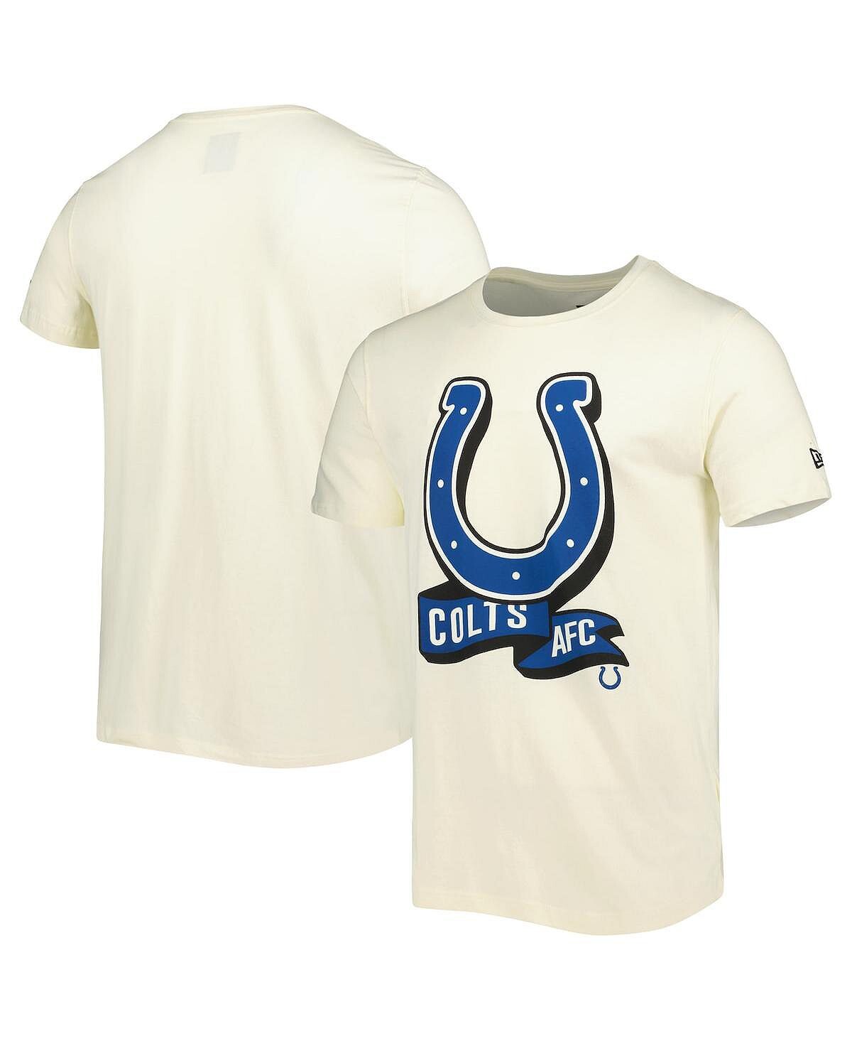 

Мужская кремовая футболка indianapolis colts sideline chrome New Era, кремовый