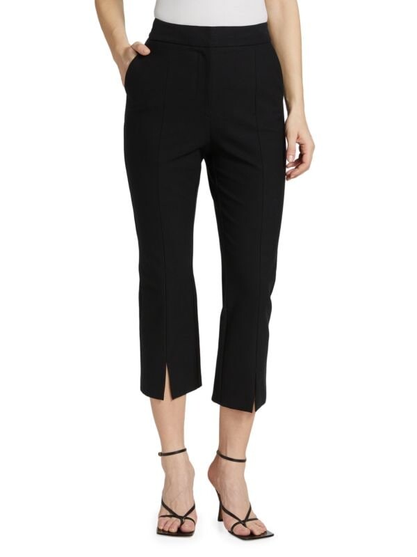 

Укороченные брюки до щиколотки bianca с разрезом Derek Lam 10 Crosby Black