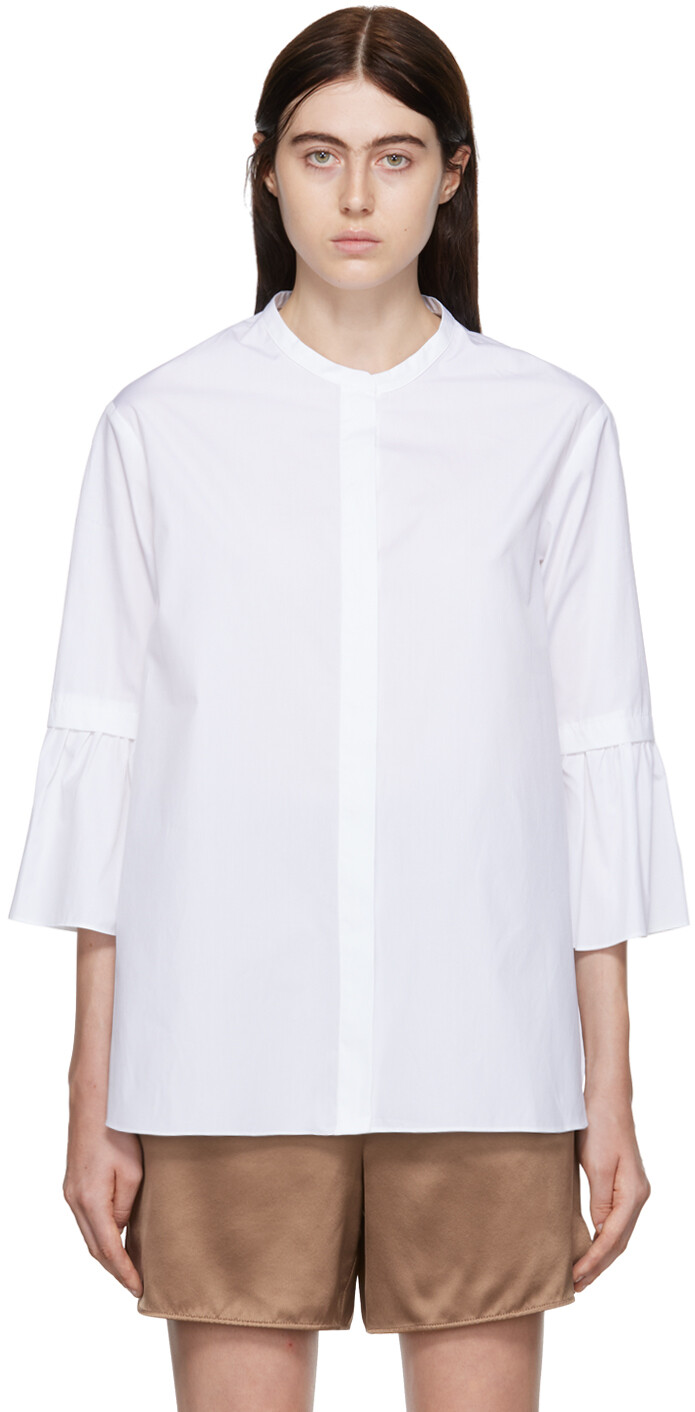 

Белая блузка с пышными формами S Max Mara