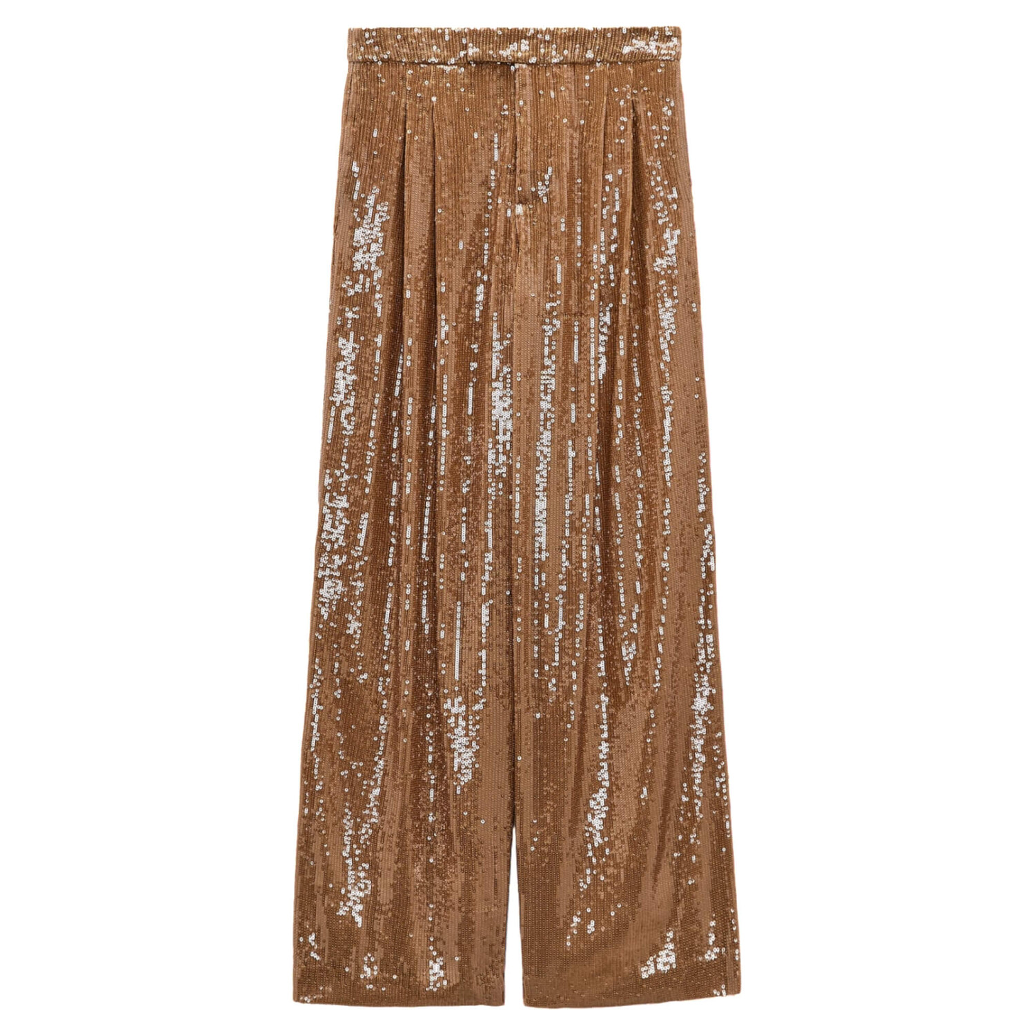 

Брюки Zara Sequin Limited Edition, светло-коричневый